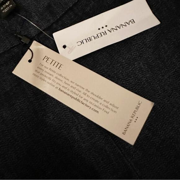 Banana Republic Shorts Blue Chambray Size 27 4 Petite 4P Button Sailor NWT - Picture 13 of 14